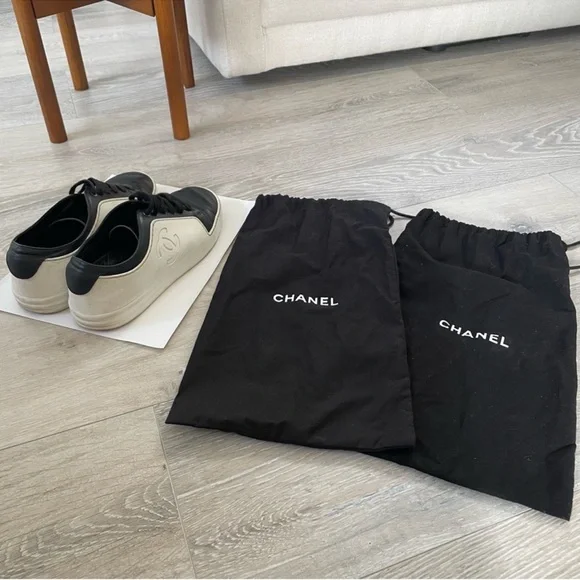 Chanel Black & White Sneakers - Picture 2 of 11